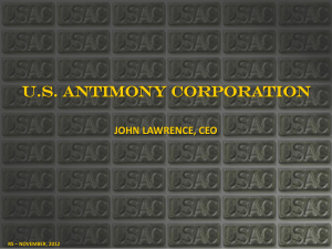Presentation (PowerPoint) - United States Antimony Corporation