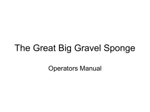 The Great Big Gravel Sponge