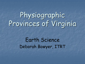Physiographic Provinces of Virginia