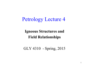 Petrology Lecture 4