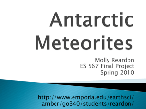 Antarctic Meteorites - Emporia State University