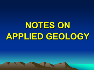 NOTES ON APPLIED GEOLOGY