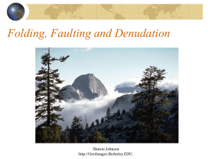 Folding, Faulting and Denudation