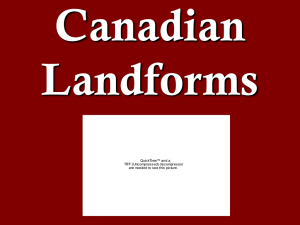 Canadian Landforms - St. Basil Secondary