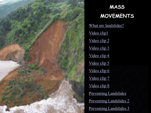 Mass Movement Hazards