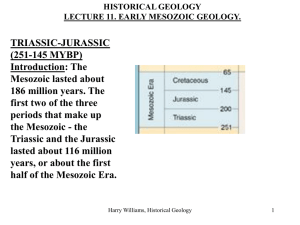 Early Mesozoic Geology.