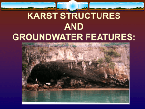 KARST STRUCTURES AND GROUNDWATER FEATURES: 1