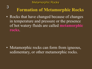 metamorphic rocks