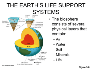 THE EARTH`S LIFE SUPPORT SYSTEMS - sohs