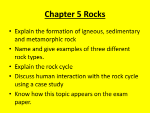Rocks - Scoil Mhuire Geography