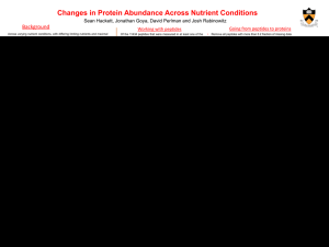 Changes in Protein Abundance Across Nutrient