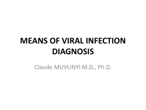 MEANS OF viral infection DIAGNOSIS