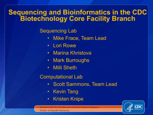 Scott Sammons - Sequencing And Bioinformatics In The CDC