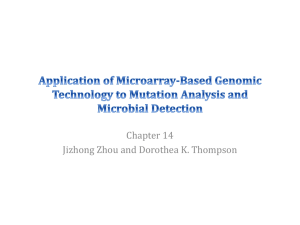 Application of Microarray- Based Genomic Technology to Mutation