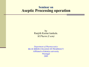 Aseptic Processing Operation