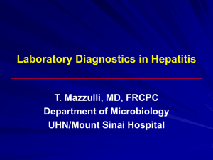 Viral Hepatitis - Laboratory Diagnostics