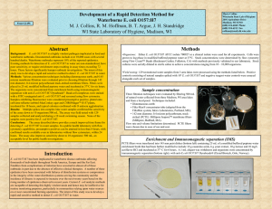 2003 Poster by Marty Collins (WSLH) for ASM on E. Coli 0157 Work