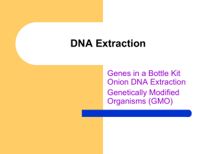 Genes in a Bottle Kit DNA Extraction