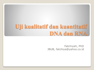 Uji kualitatif dan kuantitatif DNA dan RNA