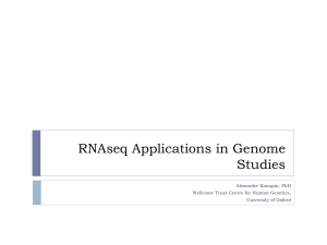RNAseq applications in genome studies