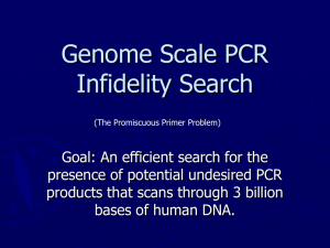 Genome Scale Primer Infidelity Search