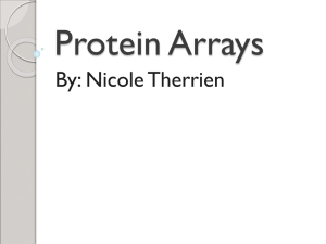 Apr. 7 Presentation Protein Arrays