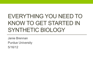 Synthetic Biology Overview