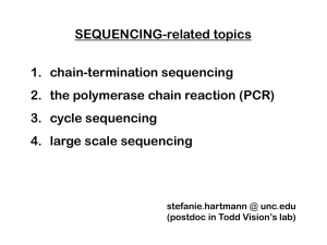 PCR, genome sequencing: Science House, Apr 17, 2004