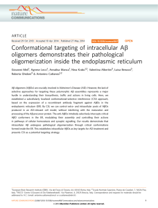 oligomers demonstrates their pathological oligomerization inside the