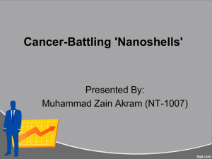 Cancer batteling nanoshells