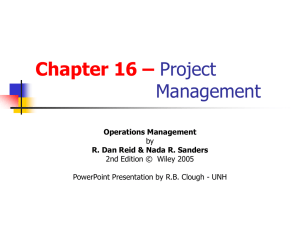Chapter 16 - Project Management