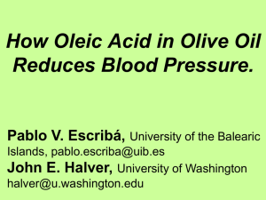 How oleic acid in olive oil reduces blood pressure