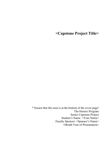 Capstone Project Document Template