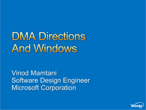 DMA Directions And Windows - Microsoft Center
