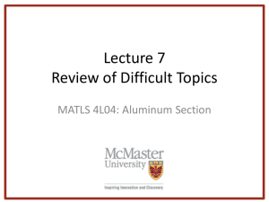 Lecture 7 Review of Difficult Topics