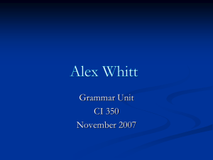 Alex Whitt - Marshall University Personal Web Pages