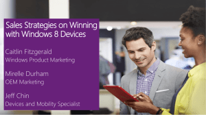 Sales Strategies on Winning with Windows 8 Devices