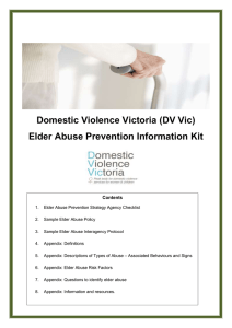 DV Vic Elder Abuse Prevention Information kit