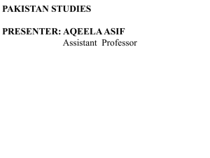 Introduction to Pakistan Studies