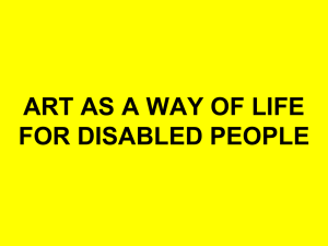 art as a way of life for disabled people art as a way of life