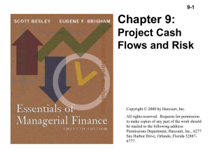 CHAPTER 10 Cash Flow Estimation and Other Topics in Capital