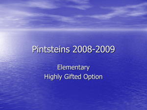Pintsteins 2007-2008 - Runyon Elementary School