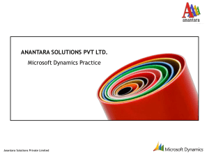 Dynamics Products - Anantara Solutions Private Limited