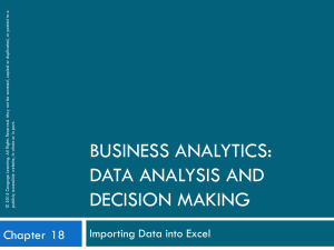 Importing Data into Excel