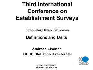 Third International Conference on Establishment Surveys