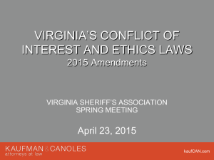 topic new law - Virginia Sheriffs' Association