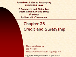 Chapter 026 - Credit & Suretyship