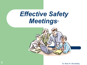 Effective Meetings - The Hazmat 101 Web