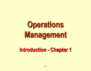 What Is Operations Management?