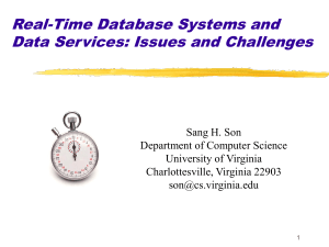 Real-Time Database Systems: Time Constraints and Their Challenges